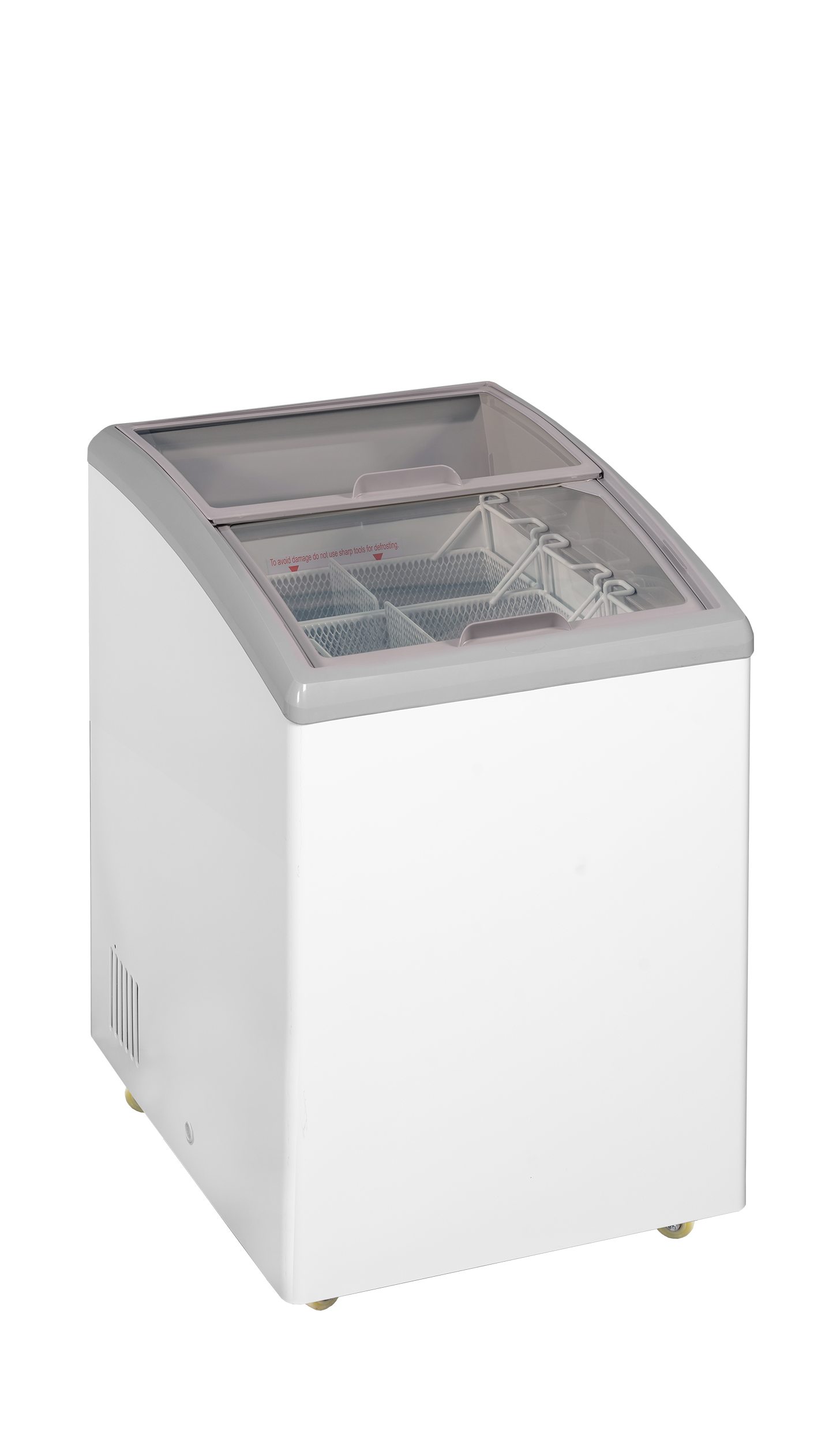 Congelador Expositor de Gelados IDC152-W1 110L Tampas Curvas
