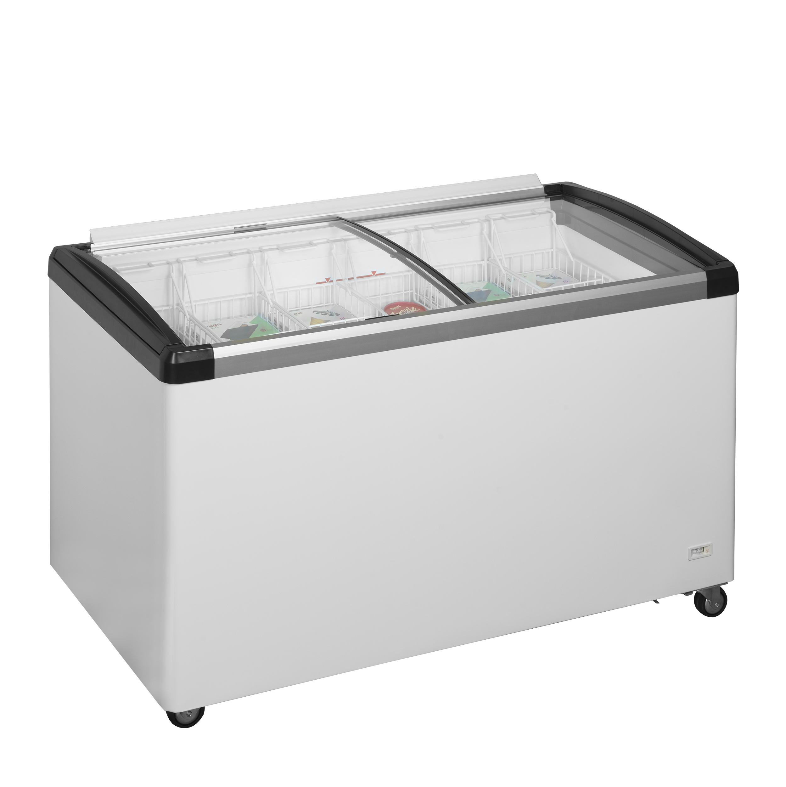 Congelador Expositor de Gelados Tampas Curvas 312L IDB400-W1