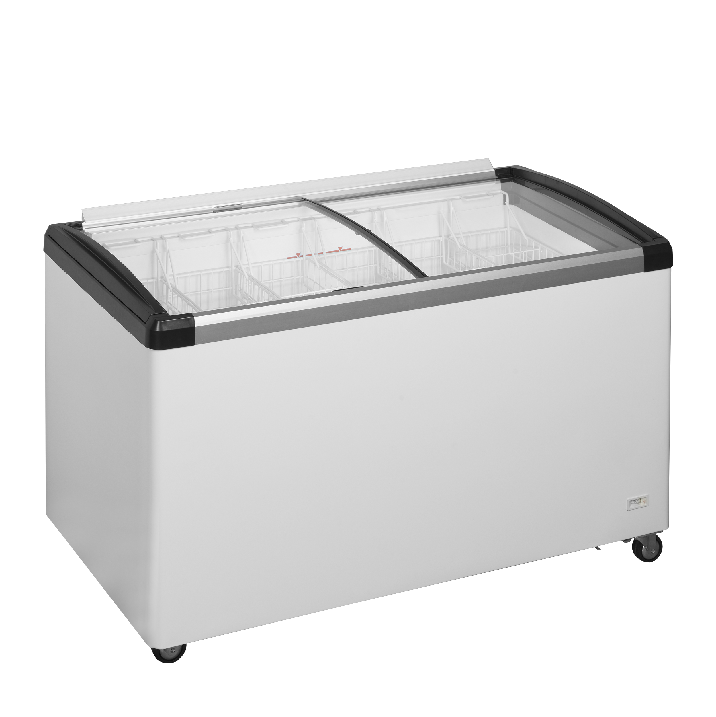 Congelador Expositor de Gelados Tampas Curvas 312L IDB400-W1