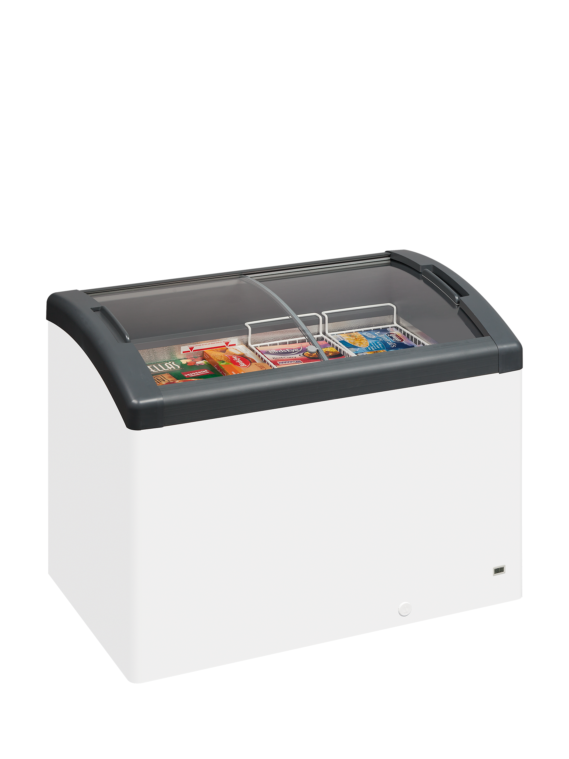 Congelador Expositor de Gelados 270L Tampas Curvas LED Focus 106