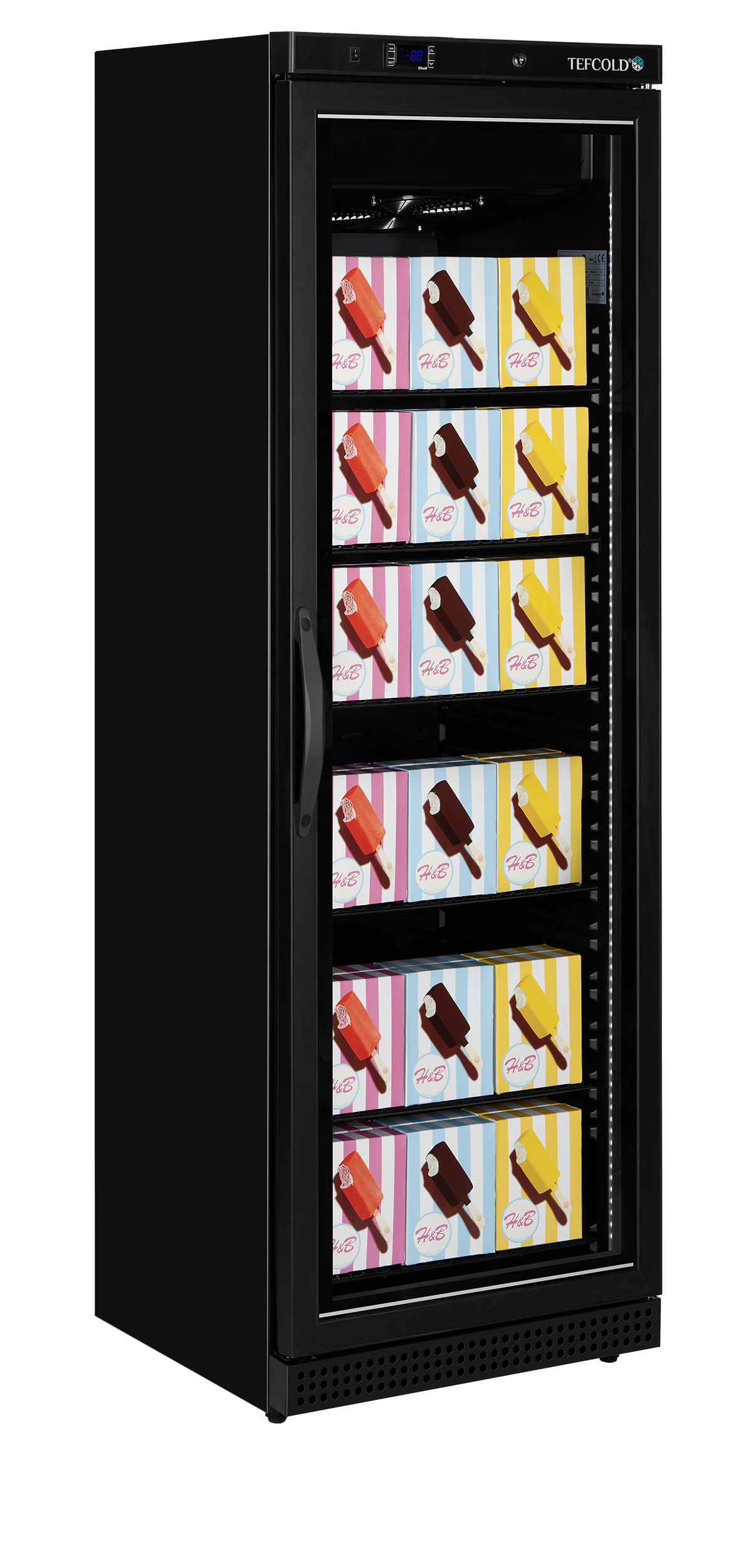 Congelador Vertical de Exposição 340L Porta Vidro