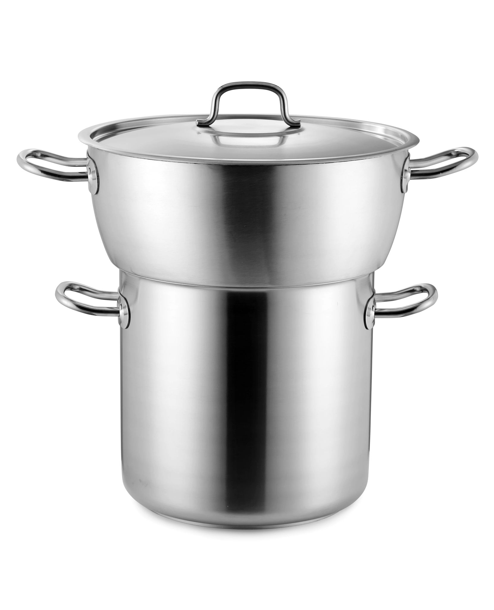 Conjunto Cuscuzera Profissional 90L Aço Inox com Tampa