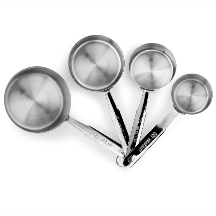 Conjunto de Medidas 4 Peças em Aço Inoxidável para Cozinha