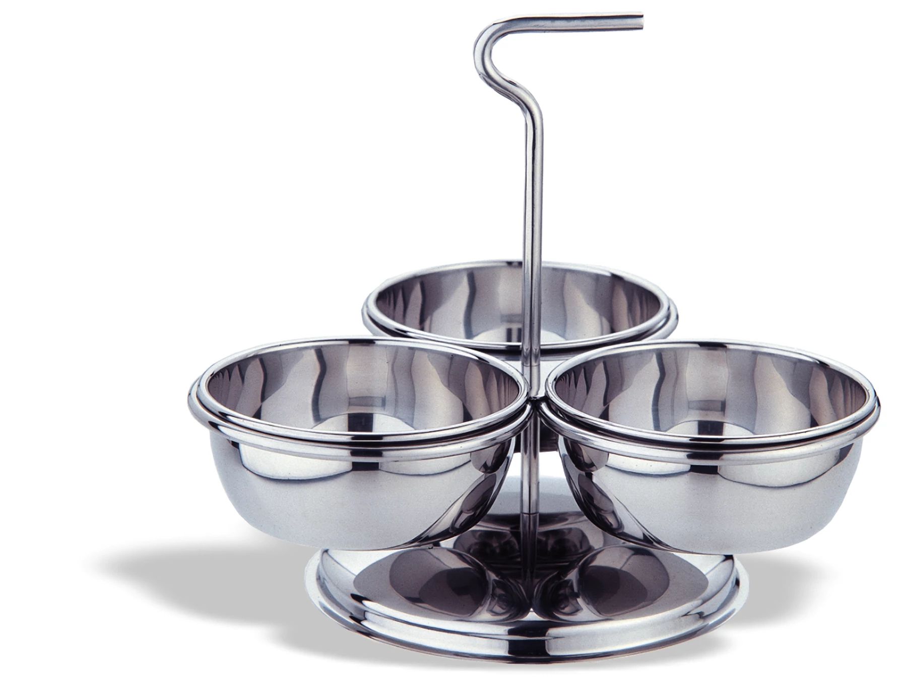 Porta-molhos Inox 3 Taças 200ml para Buffet e Catering