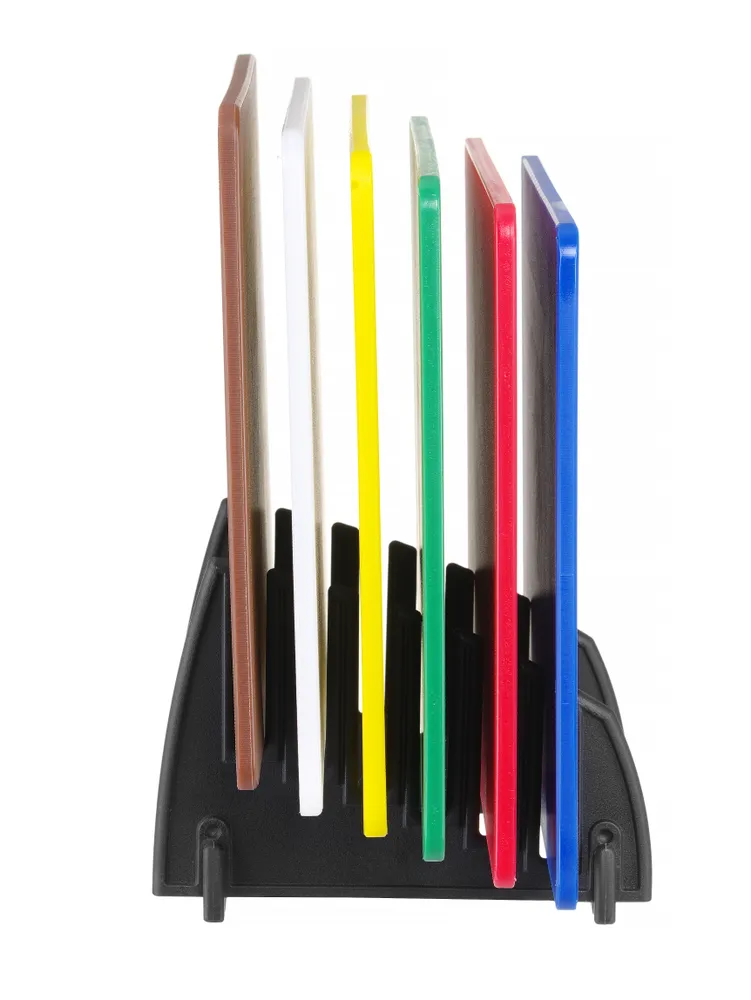 Conjunto de 6 Tábuas de Corte HACCP com Suporte 450x300mm