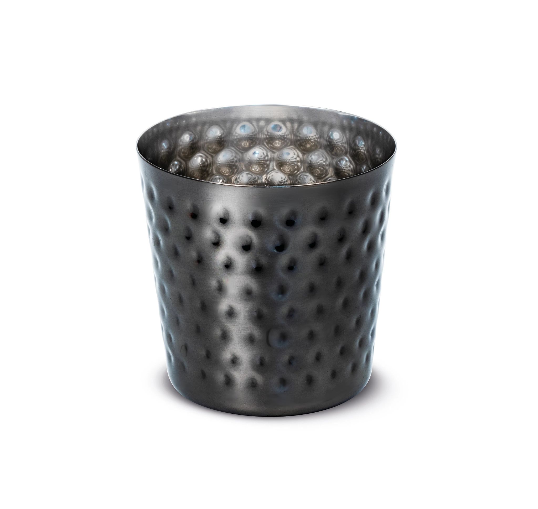 Copo de Serviço Martelado Aço Inoxidável Preto 0.4L