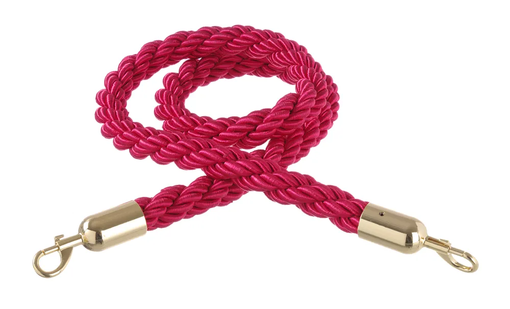 Corda para Barreira Vermelha com Ganchos Polidos 1500mm