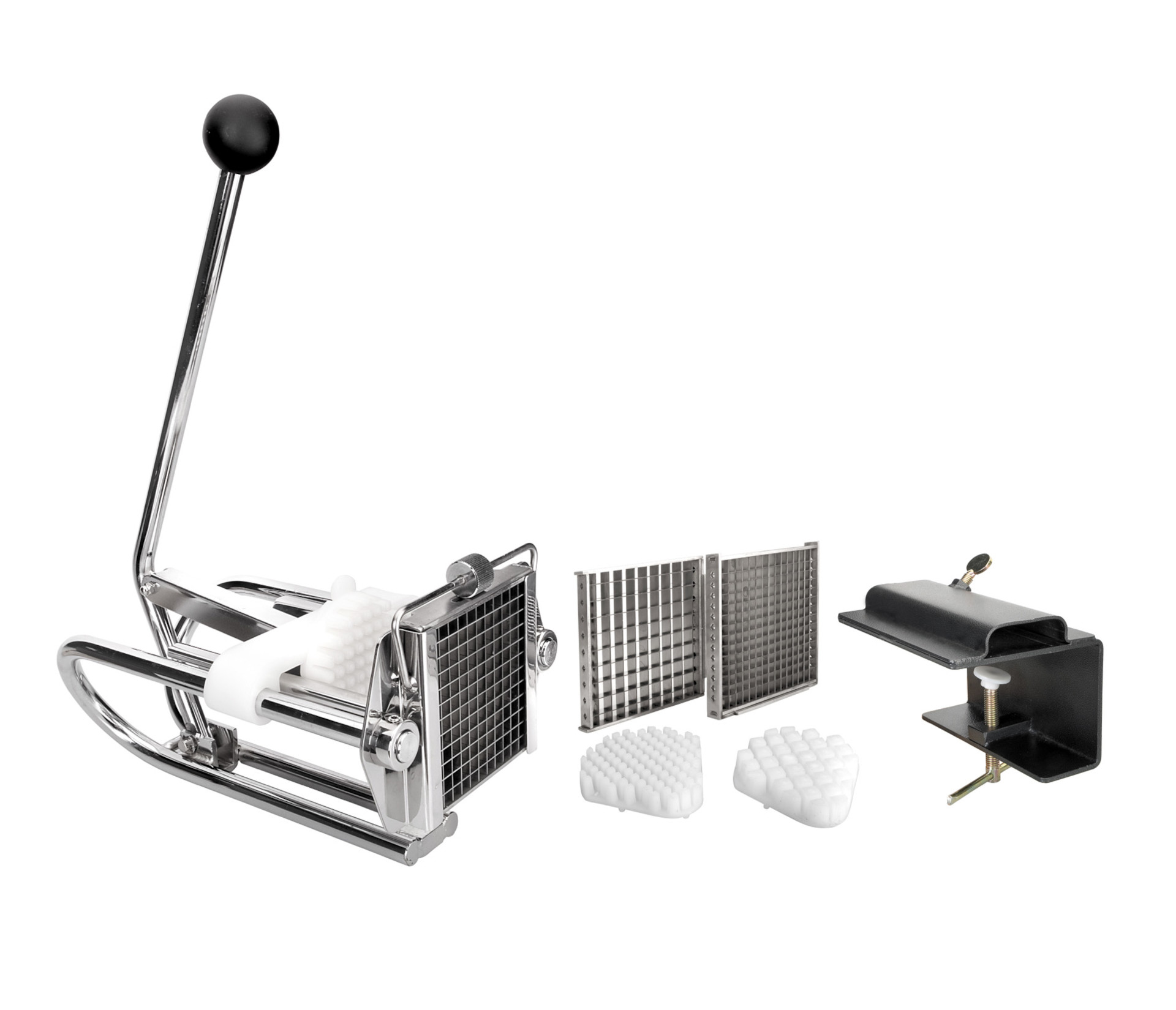 Cortador de Batatas Fritas Manual com 3 Lâminas Intercambiáveis