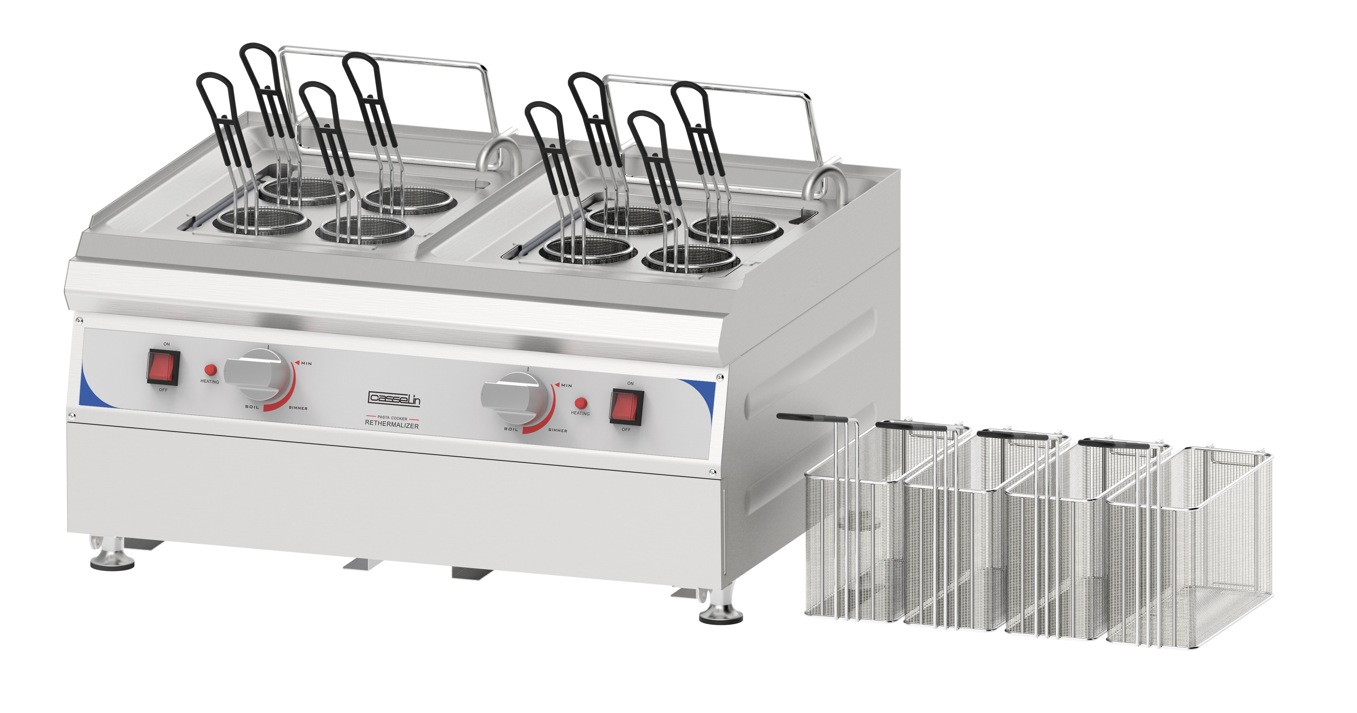 Cozedor de Massas Elétrico 2x9L com Termóstato Regulável