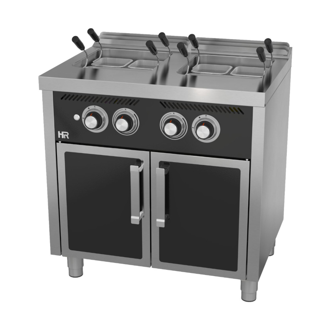 Cozedor de Pasta a Gás Industrial 2x25L Linha 600 com Móvel