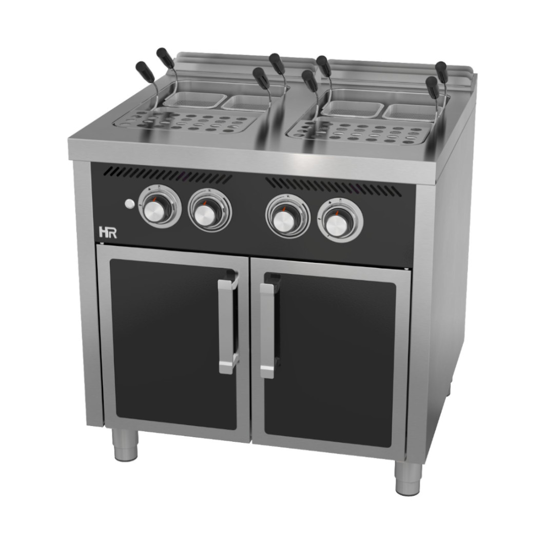 Cozedor de Pasta a Gás Industrial 2x25L Linha 700 com Armário