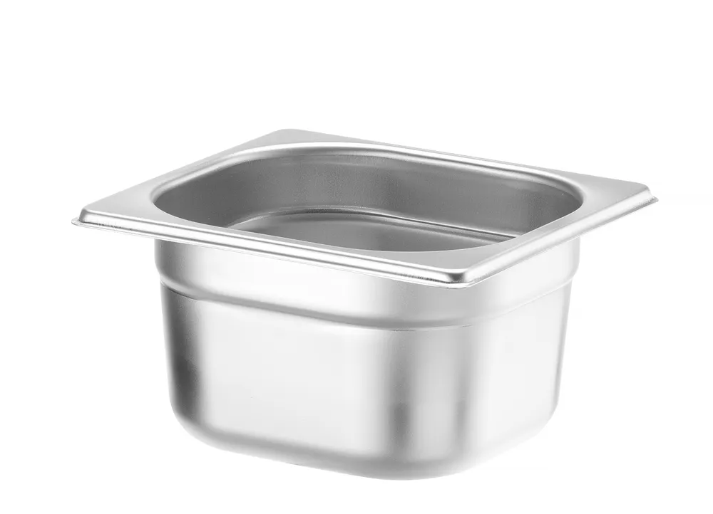 Recipiente Gastronorm 1/6 Aço Inox 1.6L, 100mm altura