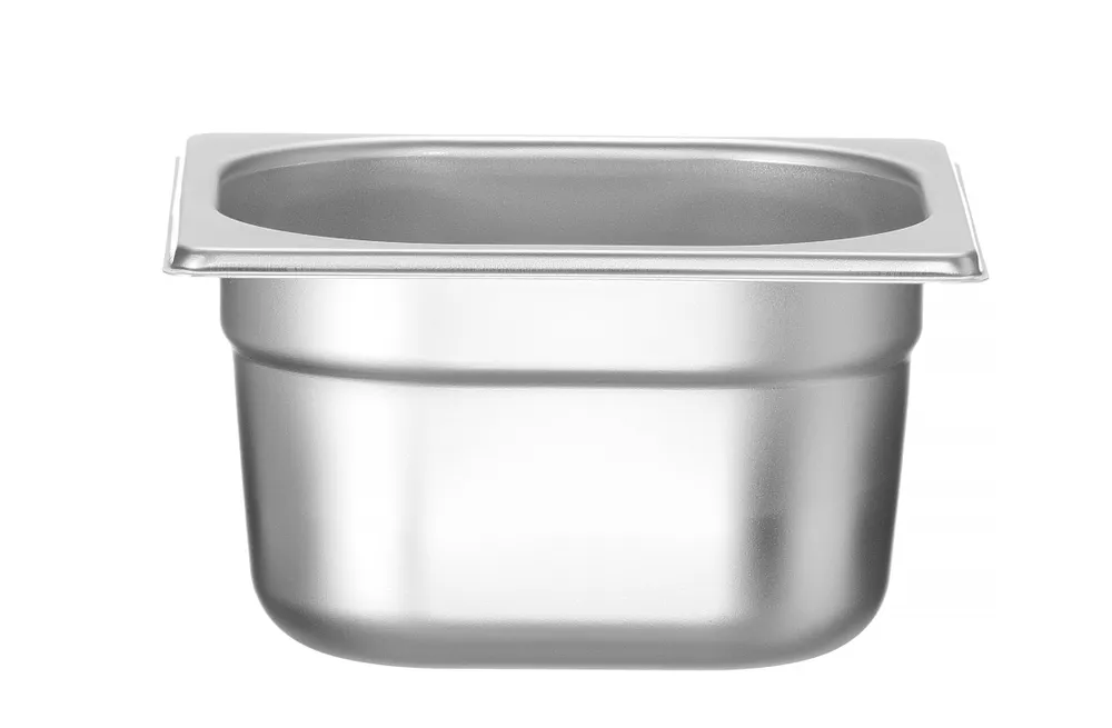 Recipiente Gastronorm 1/6 Aço Inox 1.6L, 100mm altura