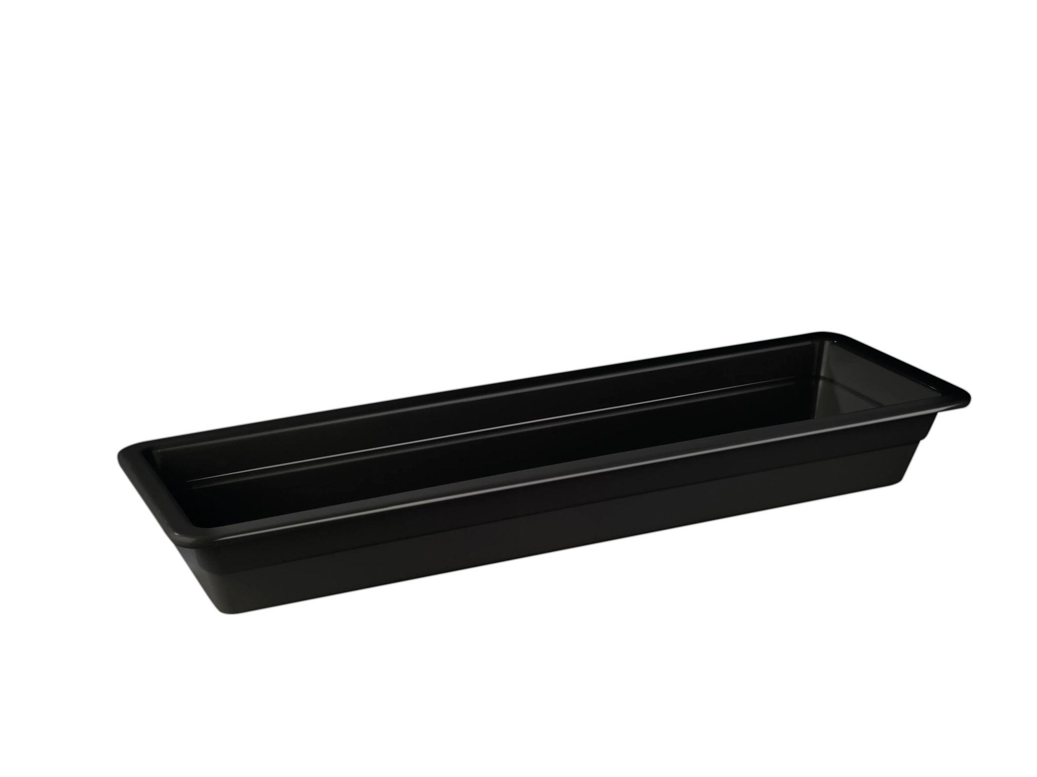 Cubeta GN 2/4 Melamina Preta 20 mm Profundidade