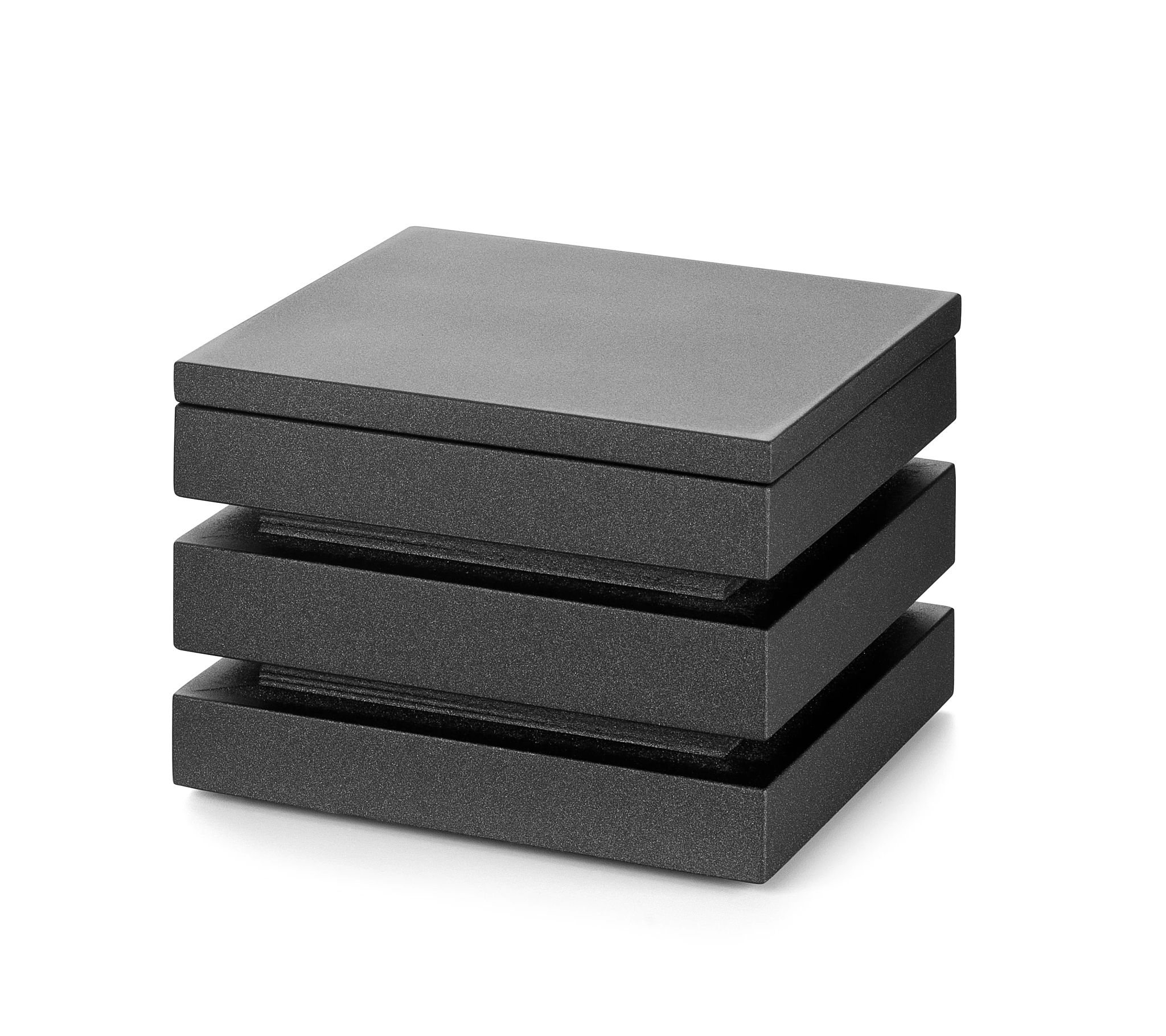 Cubo de Suporte Exposição Buffet Empilhável 23x23x16.5cm Preto