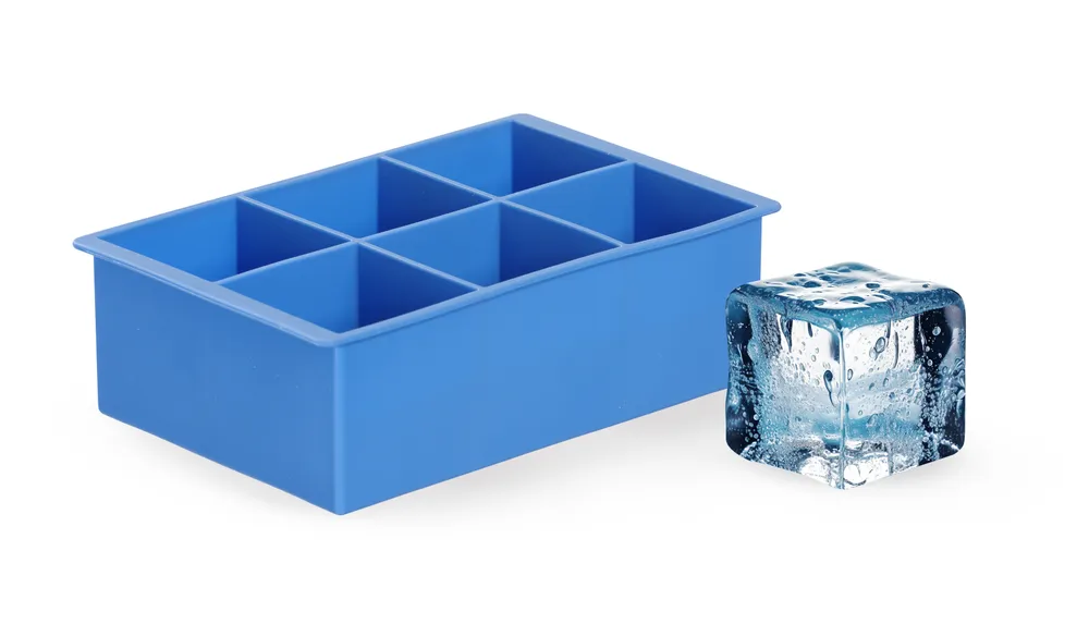 Molde de Gelo Grande em Silicone | 6 Cubos de 5cm | 17x11x5.2cm