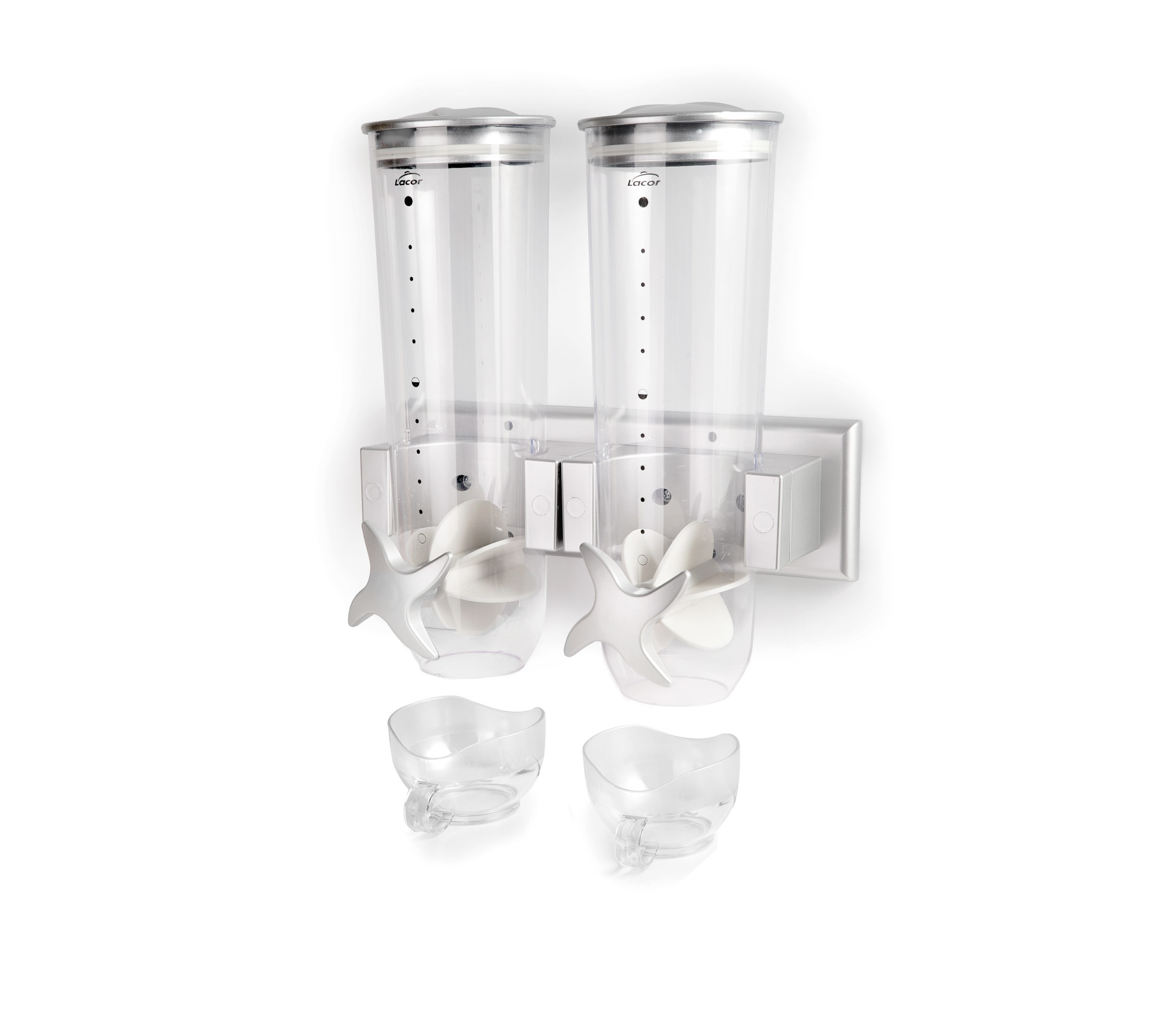 Dispensador Duplo de Cereais de Parede 2 x 1,5 L