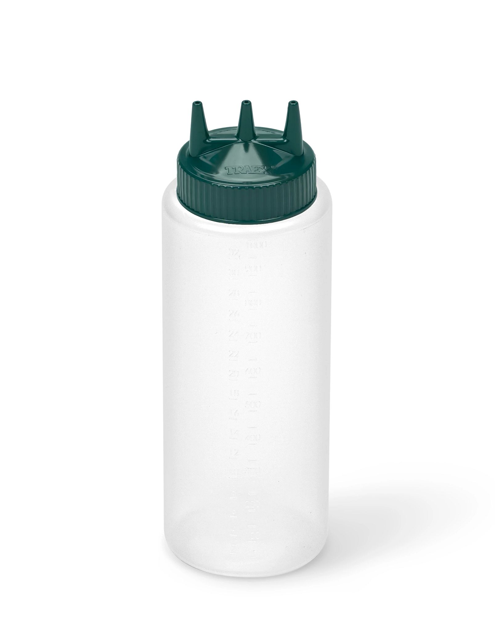 Dispensador de Condimentos Triplo 950 ml Transparente com Tampa Verde