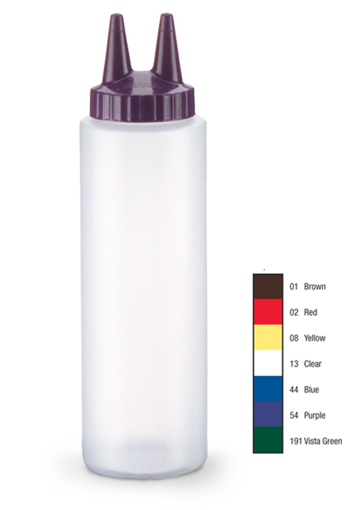 Dispensador Duplo 240 ml com Tampa Castanha para Molhos
