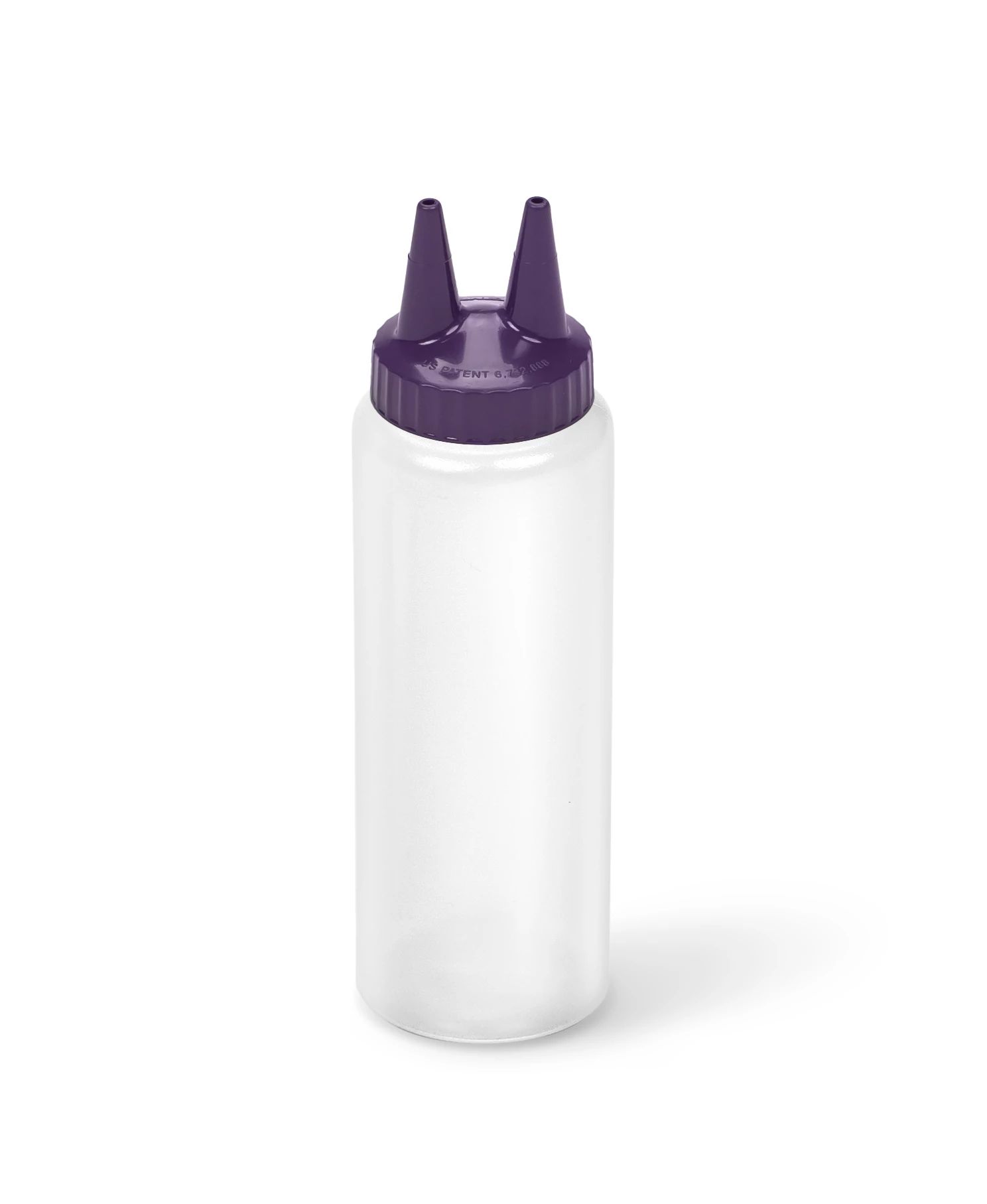 Dispensador Duplo 240 ml Transparente com Tampa Púrpura