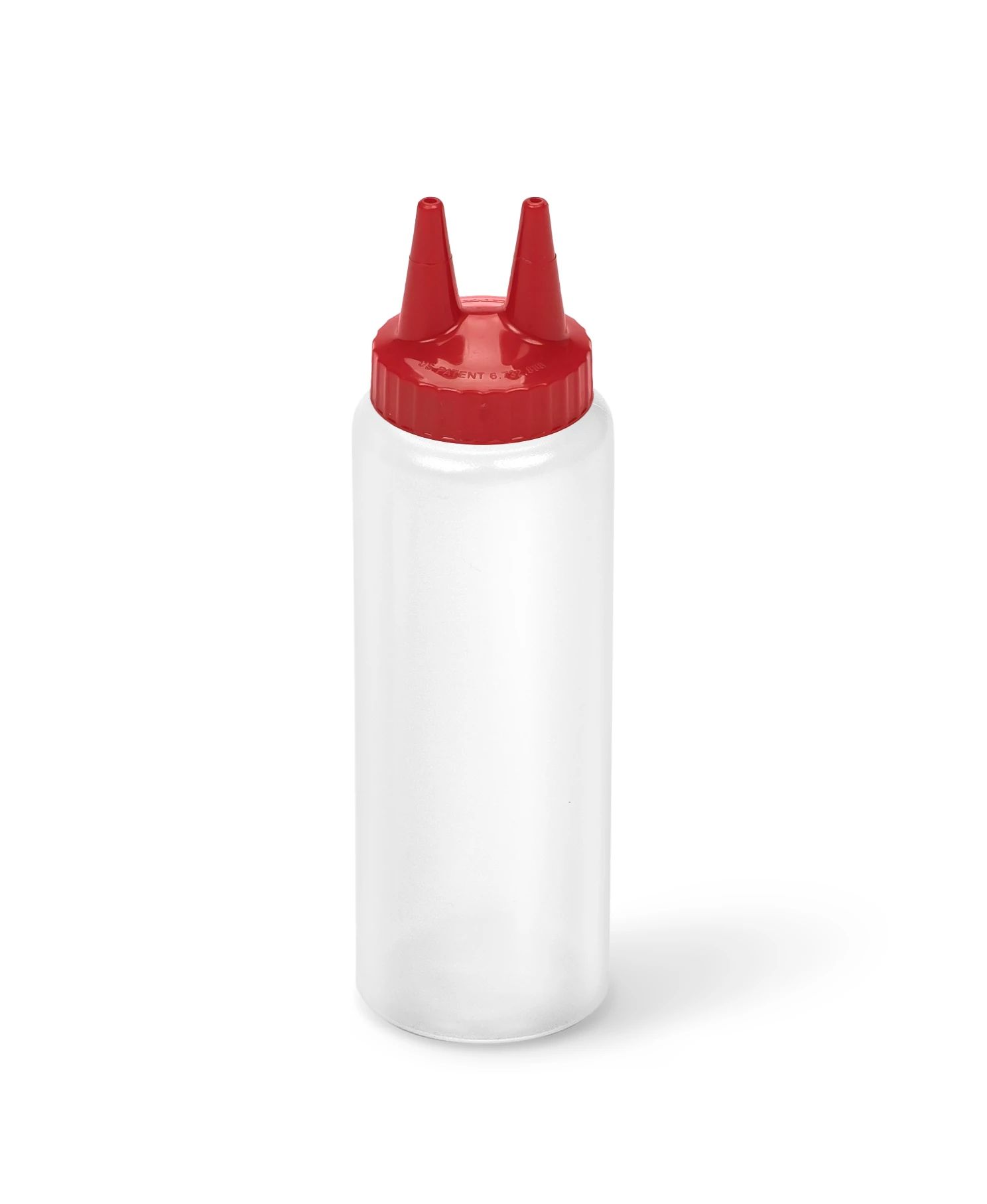 Dispensador Duplo 240 ml Transparente com Tampa Amarela