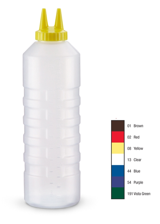 Dispensador Duplo Transparente 710 ml para Molhos e Condimentos