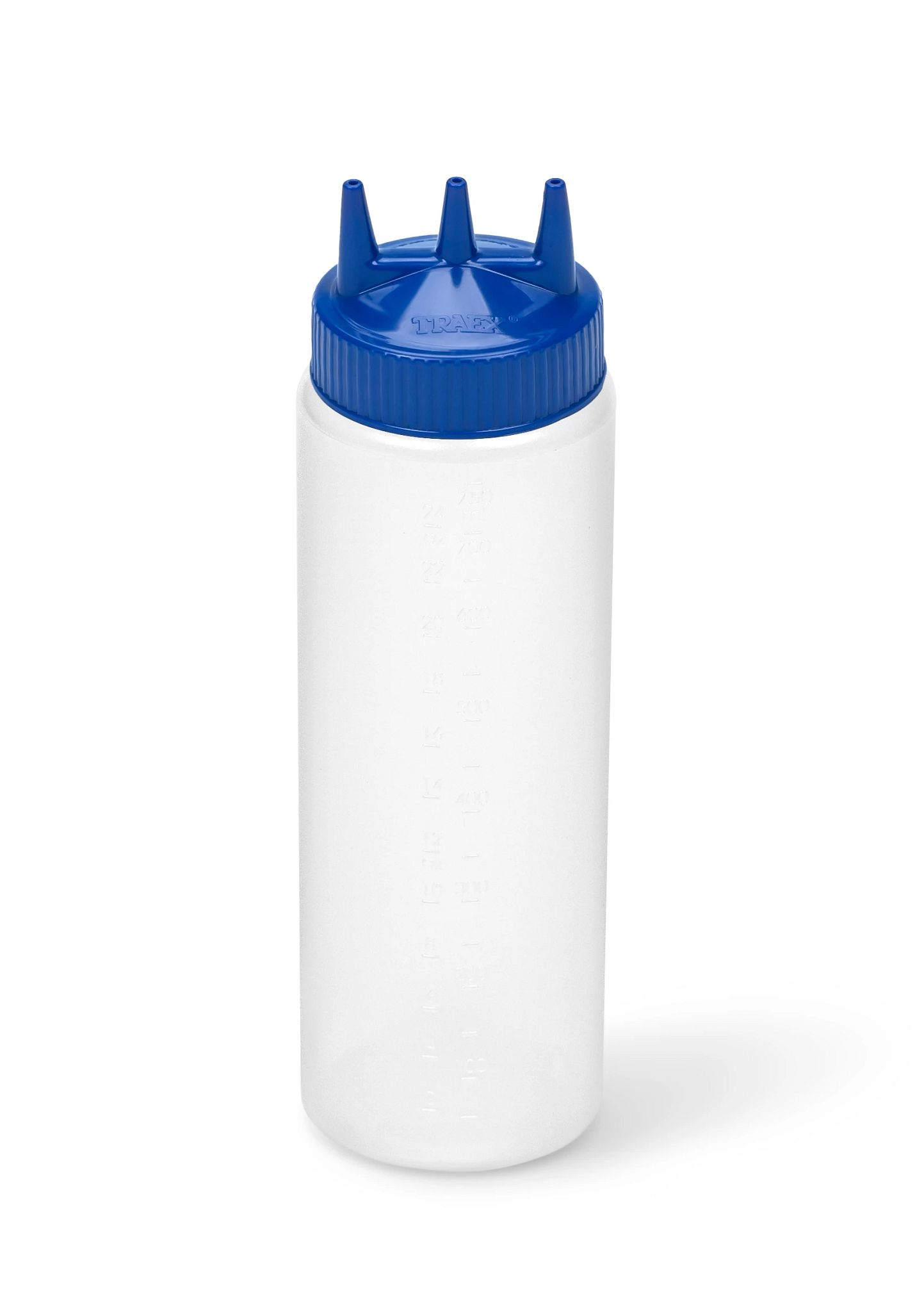 Dispensador Triplo Transparente 0.71 L com Tampa Azul