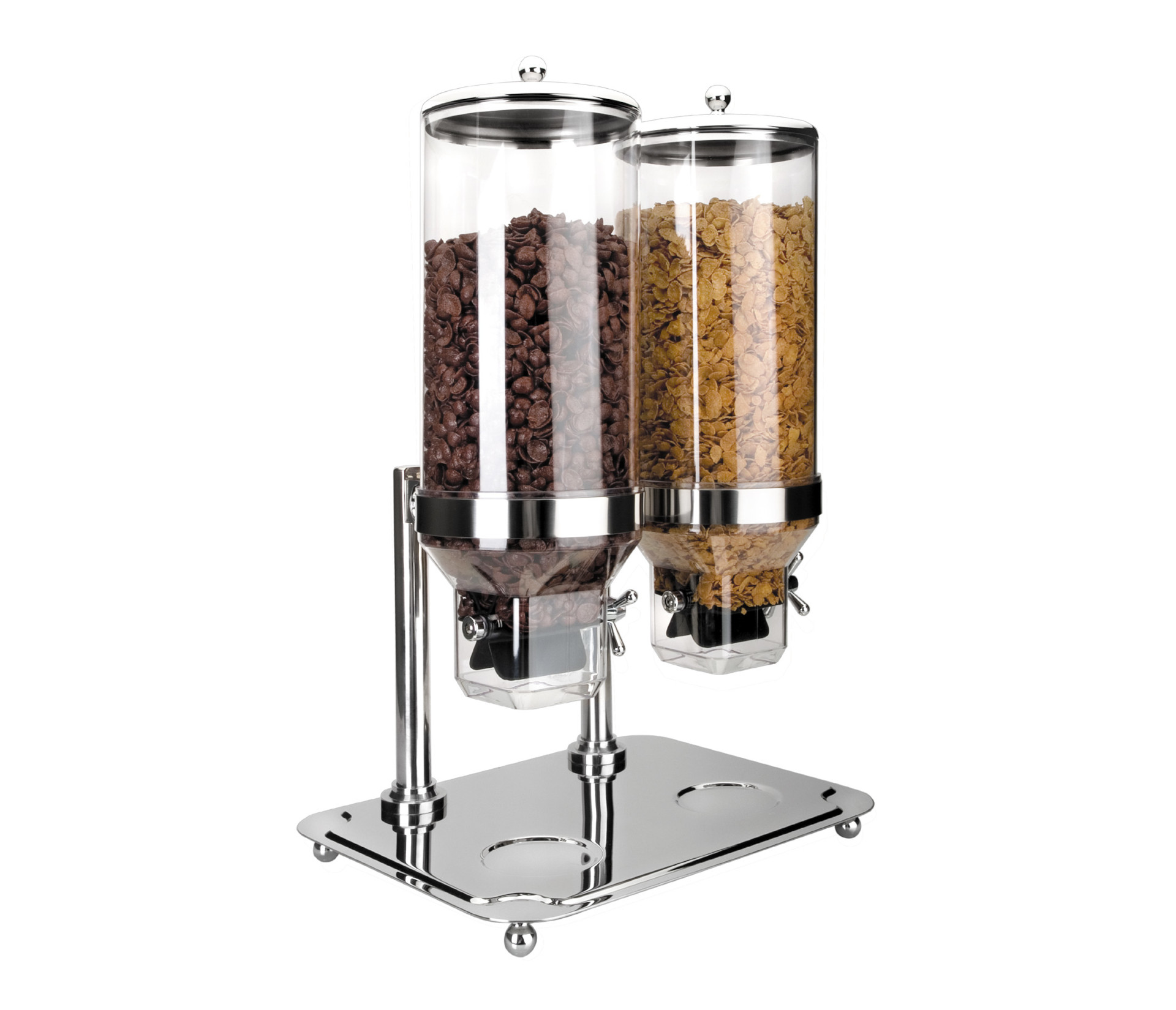 Distribuidor de Cereais Duplo 2x10 Litros para Buffet
