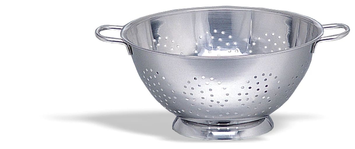 Escorredor Aço Inoxidável 30 cm com Base para Cozinha Profissional