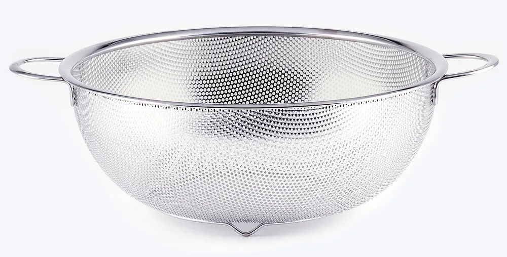 Escorredor de Cozinha ø285mm com Base e Pegas para Profissionais