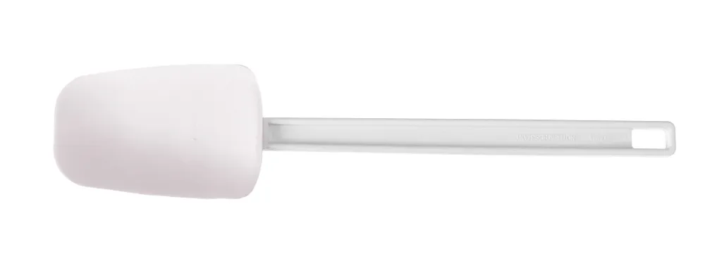 Espátula de Borracha Formato Colher Branca 357x75mm para Cozinha
