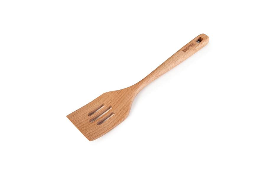 Espátula Perfurada Madeira para Cozinha Profissional 30 cm