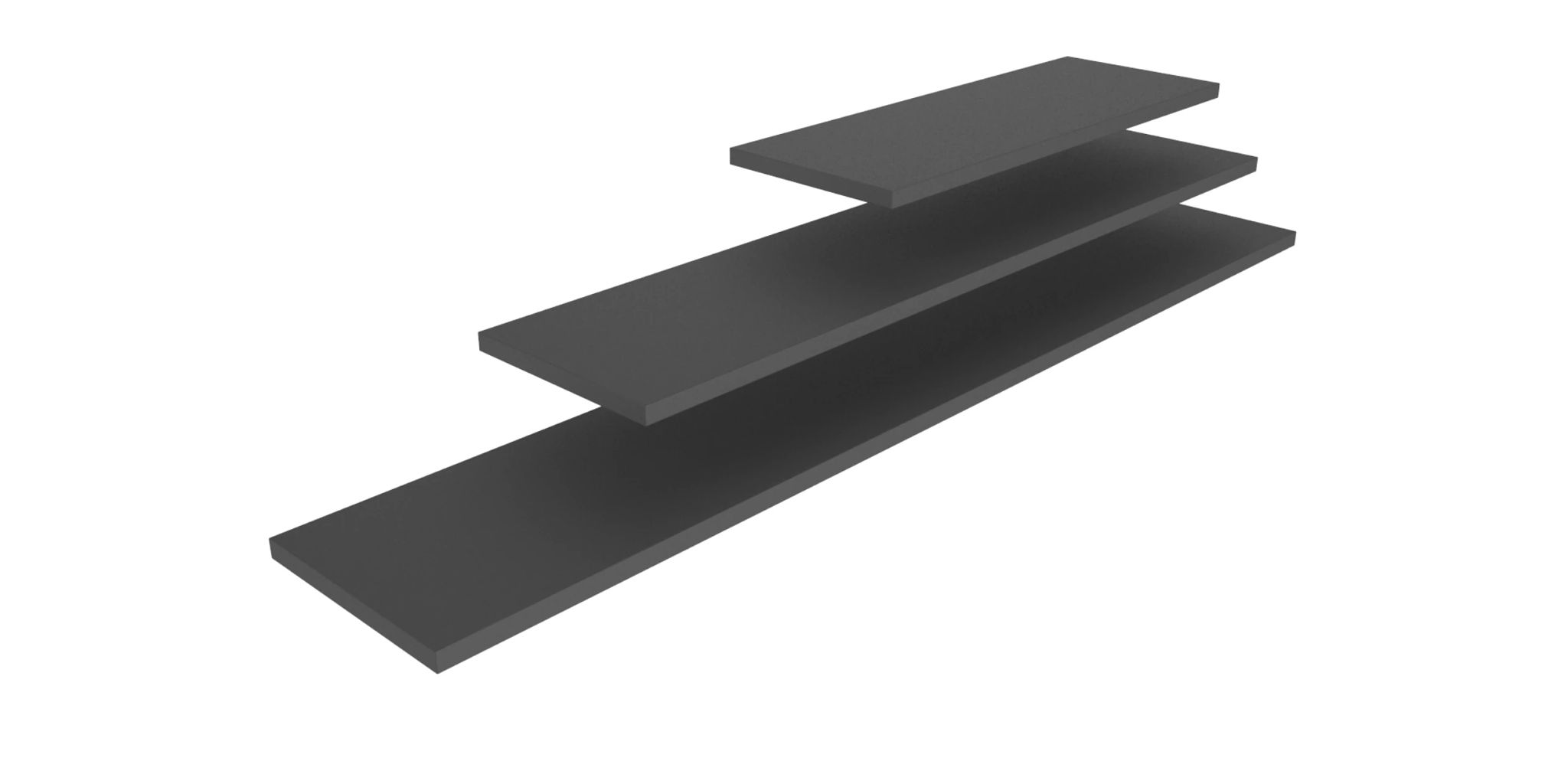 Estante Estreita Madeira Preto 80 cm para Buffet