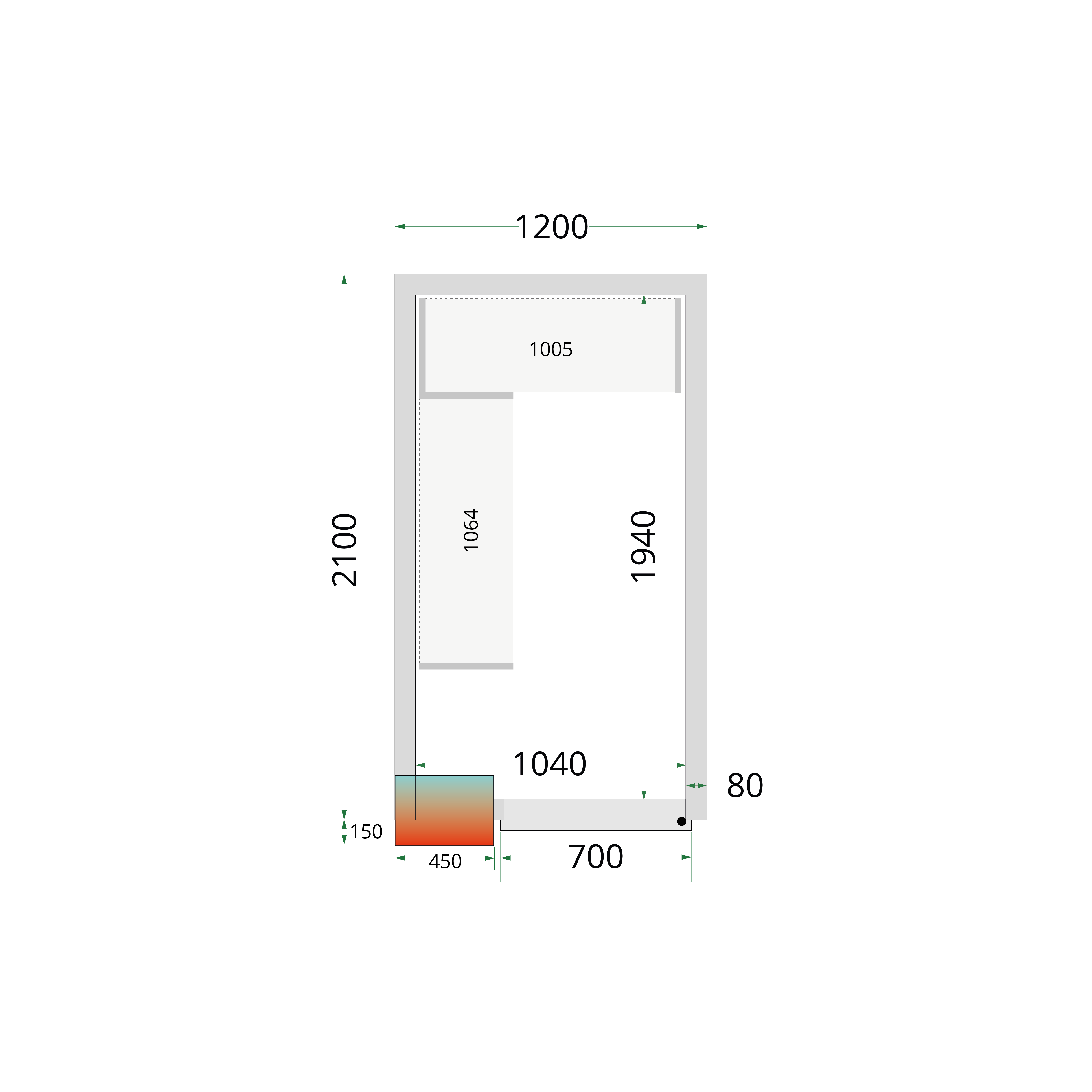 Estante Modular para Câmara Frigorífica 1200x2100mm CRPF1223