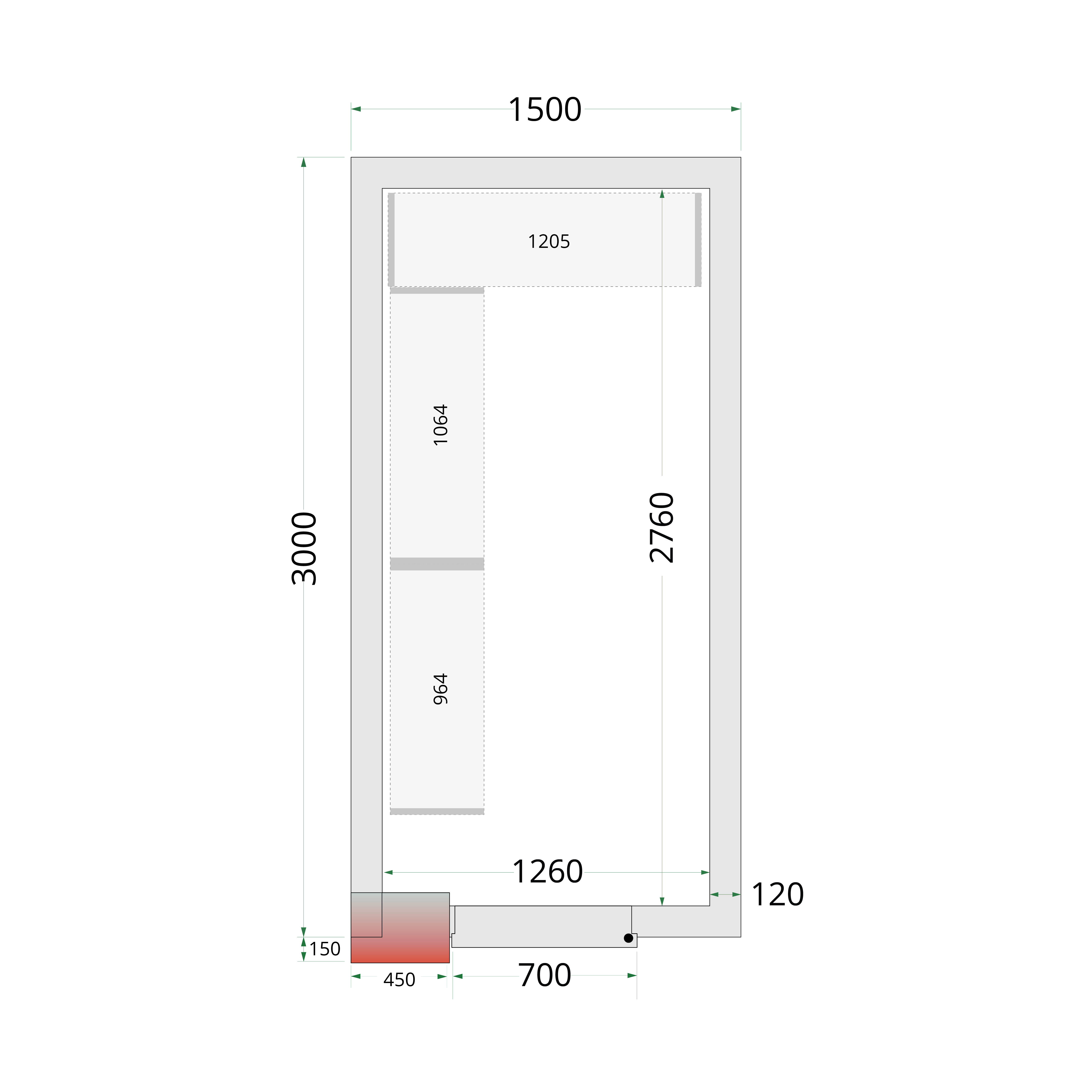 Estante Modular para Câmara Frigorífica 1500x3000mm