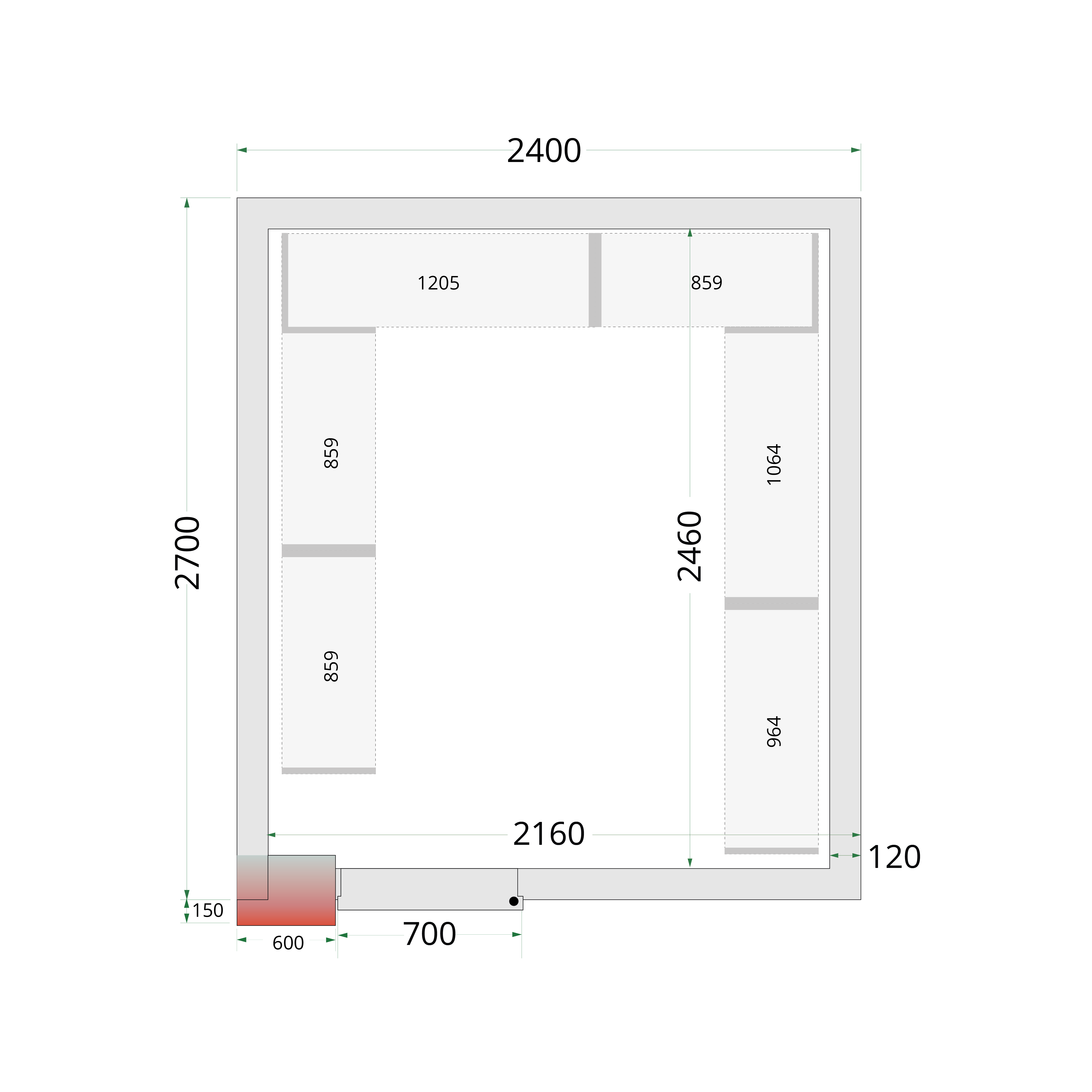 Estante Modular para Câmara Frigorífica 2400x2700mm