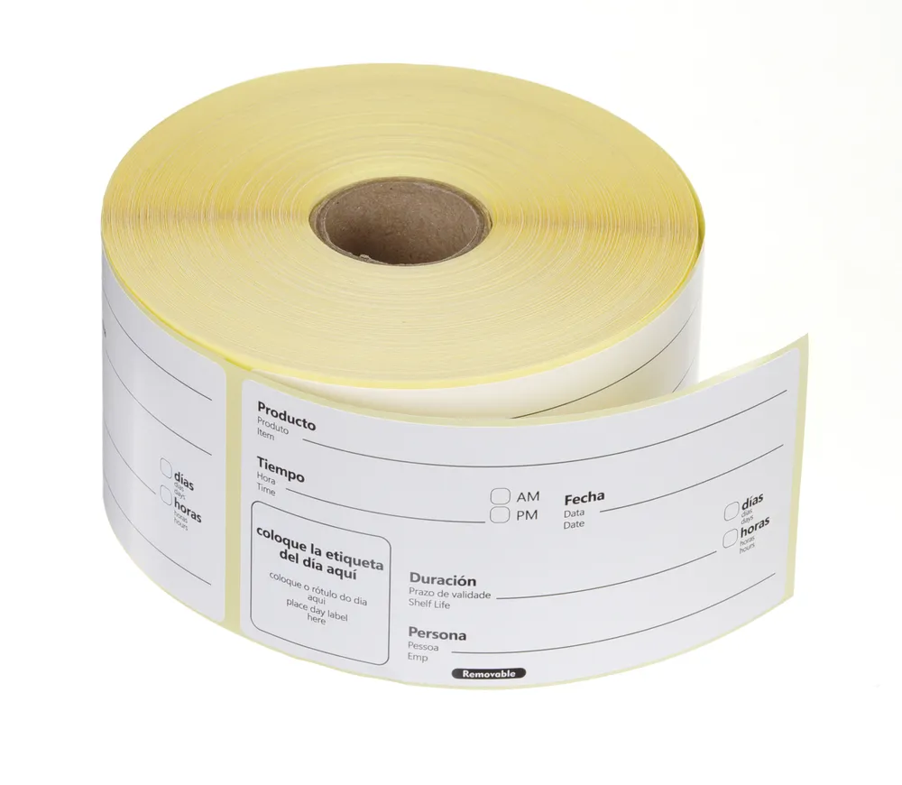 Etiquetas de Rotação de Alimentos 100x50mm, 500 unidades