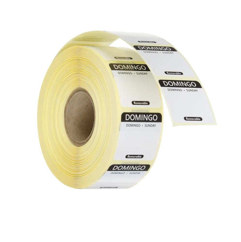 Etiquetas Diárias Segurança Alimentar, Domingo, 25x25mm, 1000 unidades