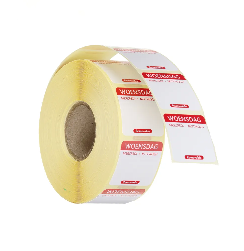 Etiquetas Diárias Segurança Alimentar Sexta-feira, 25x25mm, 1000 unidades