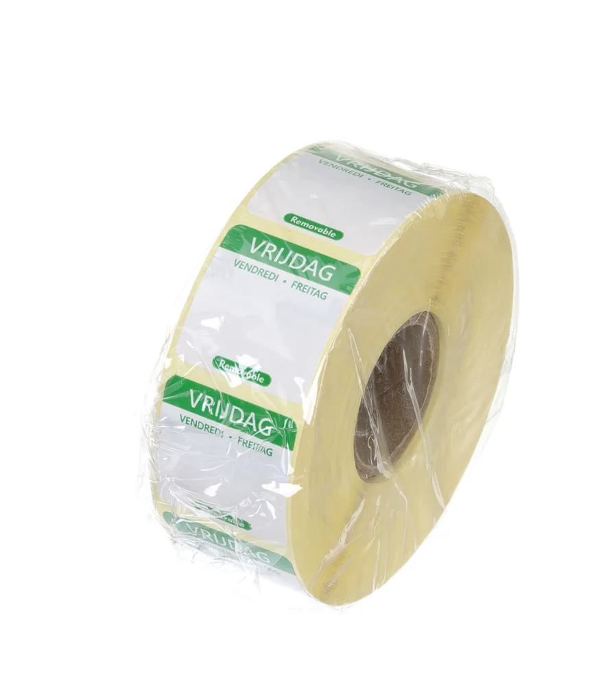 Etiquetas Diárias Segurança Alimentar Sexta-feira, 25x25mm, 1000 unidades
