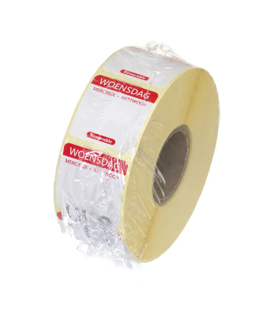 Etiquetas Diárias Segurança Alimentar 25x25mm, Removíveis, 1000 un.
