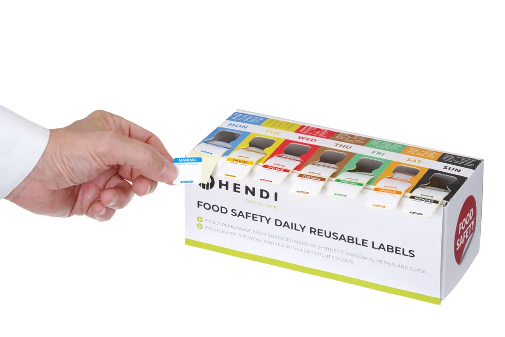 Etiquetas Segurança Alimentar Reutilizáveis 7000 un. 25x25mm