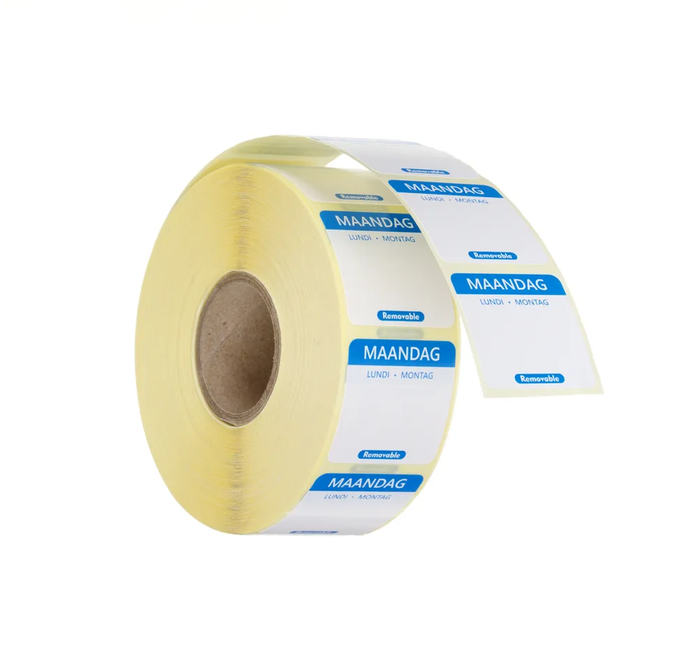 Etiquetas Diárias de Segurança Alimentar 25x25mm, 1000 unidades
