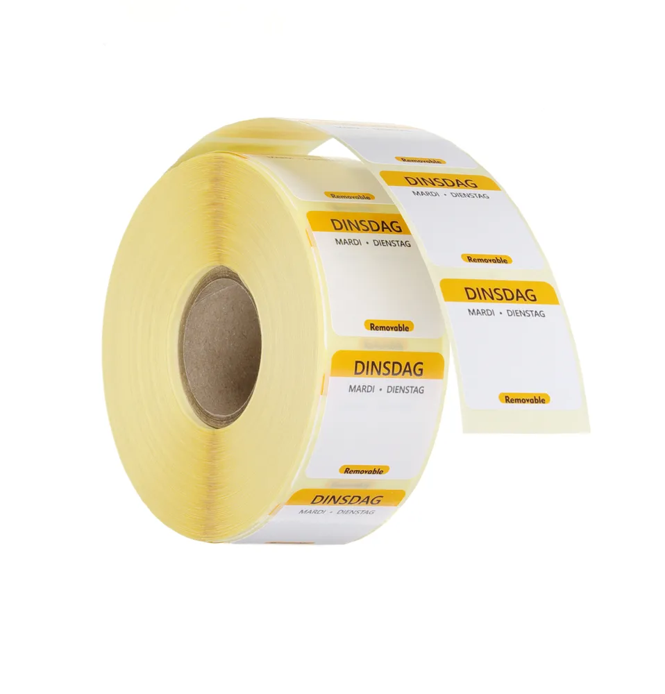 Etiquetas de Segurança Alimentar Diárias, 1000 unidades, 25x25mm