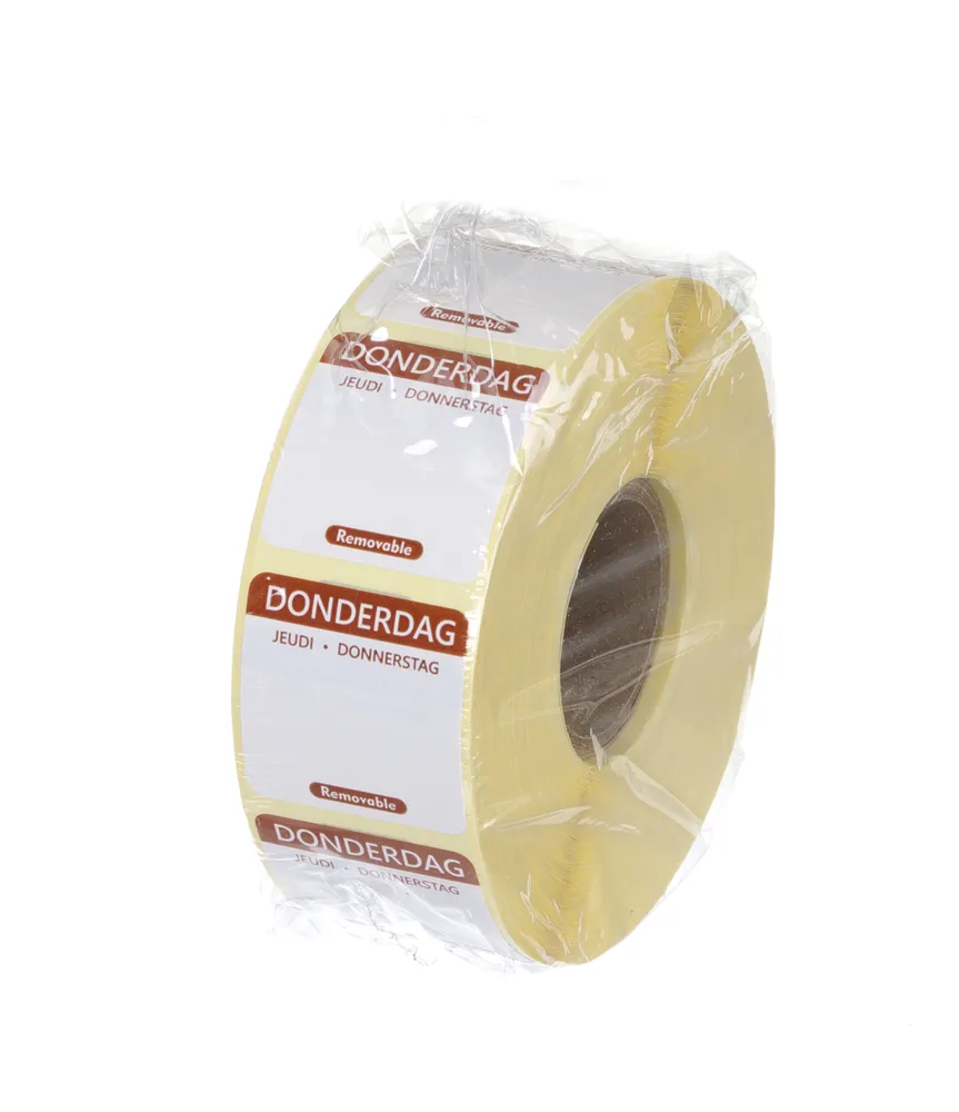 Etiquetas de Segurança Alimentar Diárias, 1000 unidades, 25x25mm