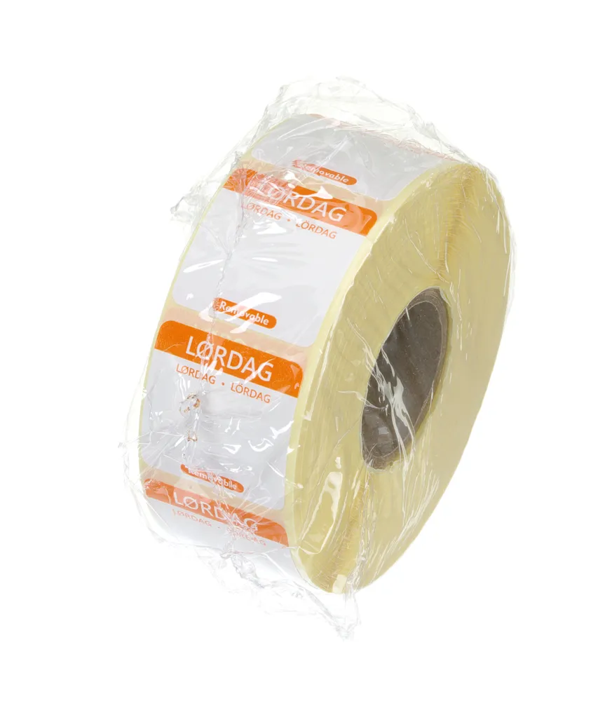 Etiquetas Diárias Segurança Alimentar Sábado Laranja 25x25mm, 1000 un.