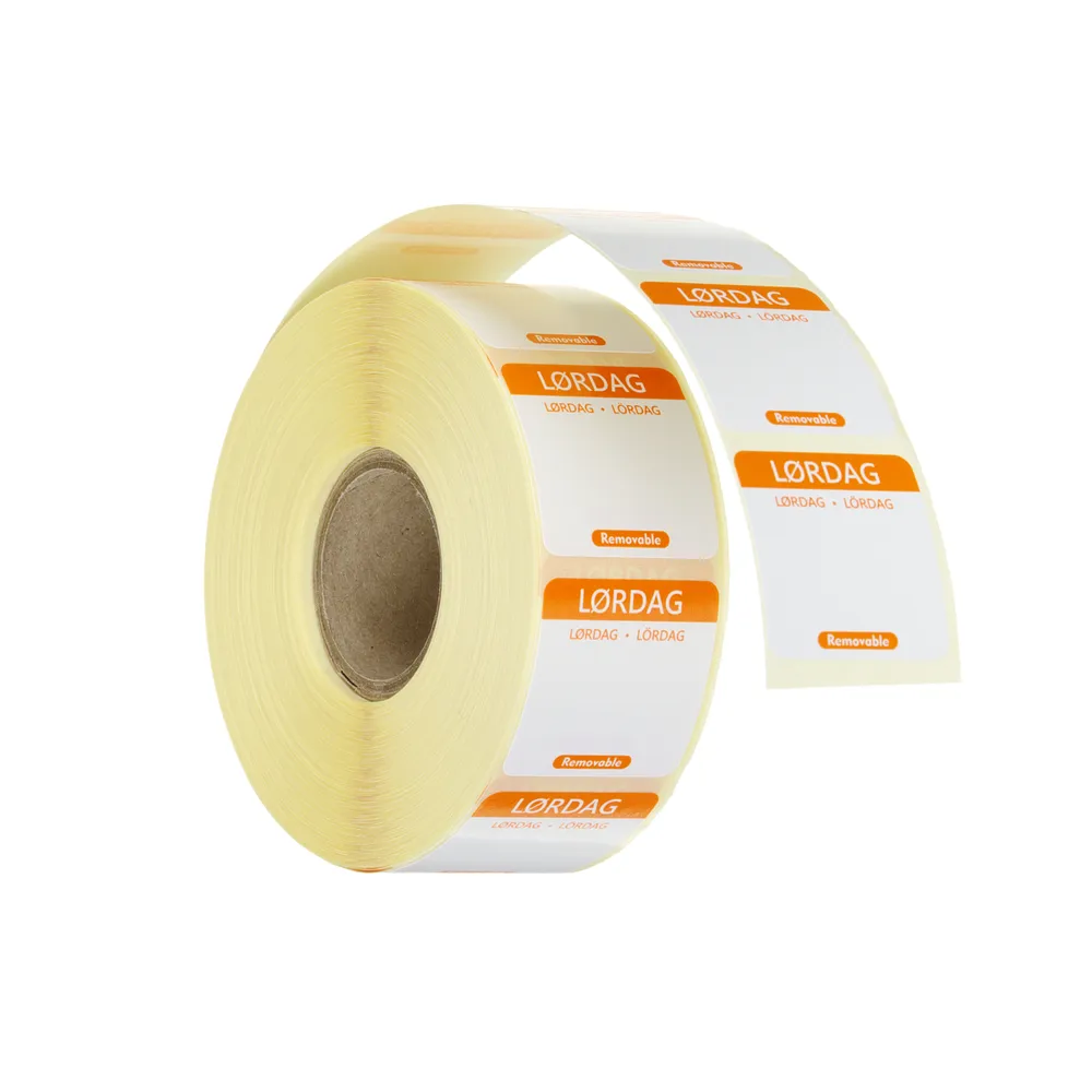 Etiquetas Diárias Segurança Alimentar Sábado Laranja 25x25mm, 1000 un.