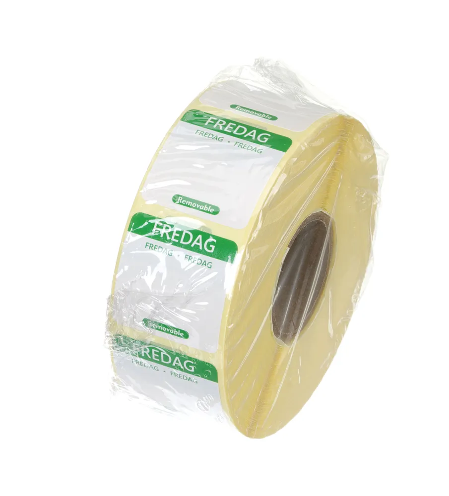 Etiquetas Diárias Segurança Alimentar, Sexta-feira, Verde, 1000 un., 25x25mm