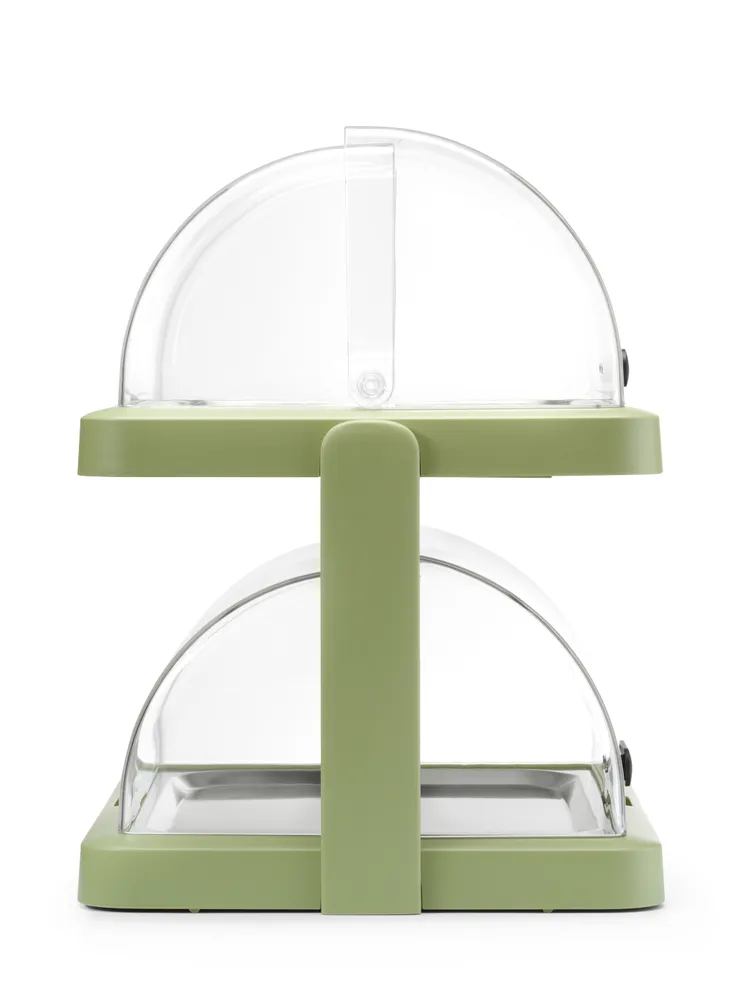 Expositor de Alimentos Refrigerado Dois Níveis Verde 480x355x(H)480mm