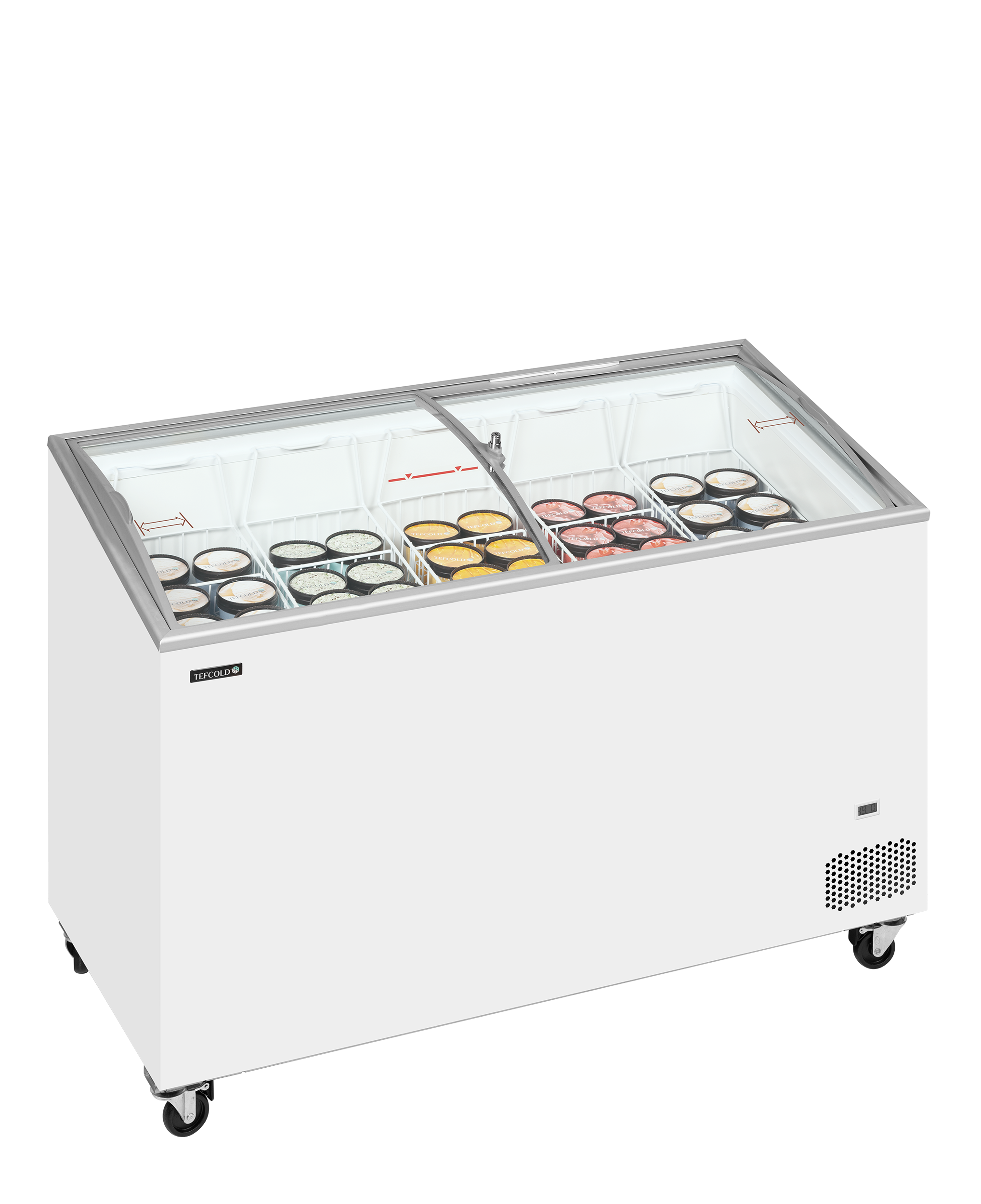 Expositor Congelador de Gelados 310L c/ Tampas Curvas IC402SCEB